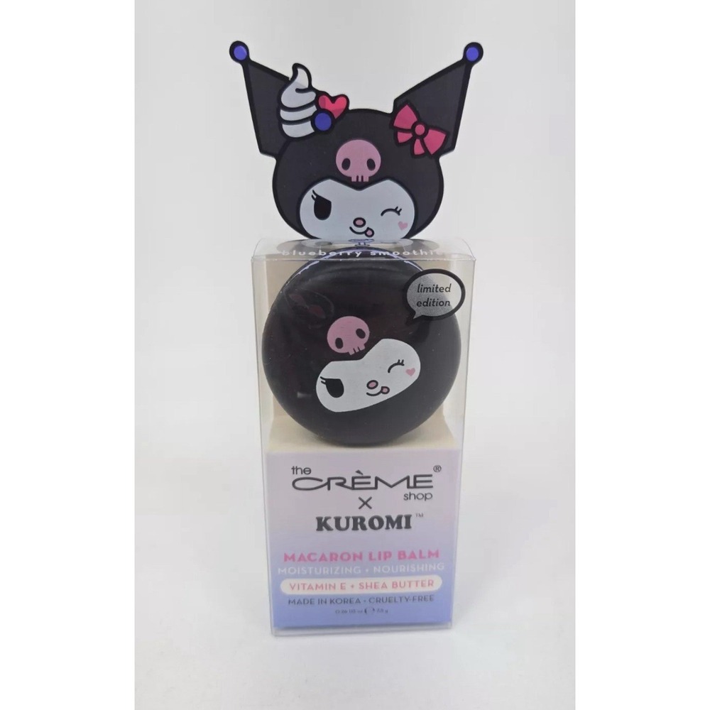 The Crème Shop x Kuromi Macaron Lip Balm - Blueberry Smoothie Flavored New